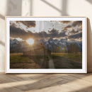 Snowy Peaks Wall Art Canvas Print – Rustic Mountain