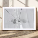 Ski Lift Wall Art Canvas Print – Snowy Alpine Landscape