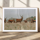 Rustic Deer Wall Art Canvas Print – Autumn Forest Woodland