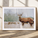 Rustic Deer Wall Art Canvas Print – Forest Woodland Stag