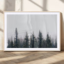 Foggy Forest Wall Art Canvas Print – Framed Misty Pines