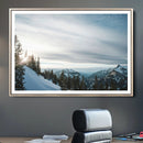 Snowy Mountain Wall Art Canvas Print – Frosty Peaks Alpine