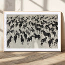 Wild Horse Stampede Wall Art Canvas Print – Monochrome by MyGreatCanvas | Canvas Wall Art Prints | Photo Prints & Wall Decor