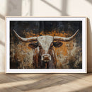 Abstract Longhorn Bull Wall Art Canvas Print – Vintage by MyGreatCanvas | Canvas Wall Art Prints | Photo Prints & Wall Decor