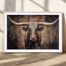 Rustic Longhorn Bull Wall Art Canvas Print – Vintage Western by MyGreatCanvas | Canvas Wall Art Prints | Photo Prints & Wall Decor