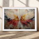 Vibrant Angel Wings Wall Art Canvas Print – Gold Red by MyGreatCanvas | Canvas Wall Art Prints | Photo Prints & Wall Decor