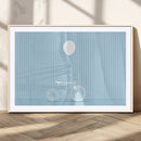 Minimalist Bicycle Balloon Canvas Wall Art – Playful Blue by MyGreatCanvas | Canvas Wall Art Prints | Photo Prints & Wall Decor