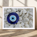 Blue Evil Eye Protection Wall Art Canvas Print – White by MyGreatCanvas | Canvas Wall Art Prints | Photo Prints & Wall Decor