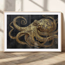 Octopus Wall Art Canvas Print – Gold Detail Wooden Marine by MyGreatCanvas | Canvas Wall Art Prints | Photo Prints & Wall Decor