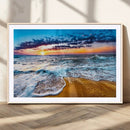 Ocean Waves Wall Art Canvas Print Ocean Waves Beach Sunset by MyGreatCanvas | Canvas Wall Art Prints | Photo Prints & Wall Decor