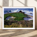 Ocean Cliff Golf Green Canvas Print – Framed Majestic by MyGreatCanvas | Canvas Wall Art Prints | Photo Prints & Wall Decor