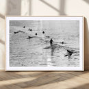 Black White Surfing Wall Art Canvas Print – Framed Artistic by MyGreatCanvas | Canvas Wall Art Prints | Photo Prints & Wall Decor
