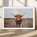 Longhorn Bull Wall Art Canvas Print – Framed Rustic by MyGreatCanvas | Canvas Wall Art Prints | Photo Prints & Wall Decor