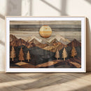 Wooden Mountain Layers Art – Rustic Pine Tree Landscape by MyGreatCanvas | Canvas Wall Art Prints | Photo Prints & Wall Decor
