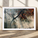 Sunlit Autumn Forest Wall Art Canvas Print – Framed Mist by MyGreatCanvas | Canvas Wall Art Prints | Photo Prints & Wall Decor
