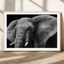 Big Elephant Close Up Wall Art Canvas Print
