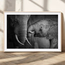 Elephant Family Wall Art Canvas, Framed Elephant Family by MyGreatCanvas | Canvas Wall Art Prints | Photo Prints & Wall Decor