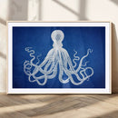 Large 3-Panel Blue Octopus Canvas Wall Art | Coastal Marine by MyGreatCanvas | Canvas Wall Art Prints | Photo Prints & Wall Decor