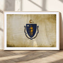 Massachusetts Flag Wall Art Canvas Print