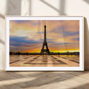 Paris Eiffel Tower Sunset Canvas Wall Art Print - Iconic
