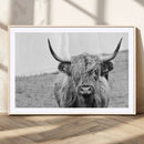 Newfoundland Cow Art Wall Art, Black White Cow Art Wall Art