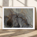 Gray Marble Fluid Wall Art – Modern Abstract Canvas Print