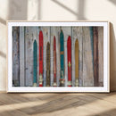 Vintage Wooden Weathered Ski's in Front of an Old Barn Wall by MyGreatCanvas | Canvas Wall Art Prints | Photo Prints & Wall Decor
