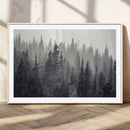 Misty Forest Canvas Wall Art – Monochrome Triptych Pine Tree by MyGreatCanvas | Canvas Wall Art Prints | Photo Prints & Wall Decor