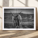 Fluffy Cattle Wall Art Print, Highland Cow Canvas, Framed by MyGreatCanvas | Canvas Wall Art Prints | Photo Prints & Wall Decor
