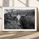 Western Home Wall Art Canvas Print, Framed Texas Longhorn by MyGreatCanvas | Canvas Wall Art Prints | Photo Prints & Wall Decor