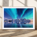 Northern Lights above Mountain Wall Art, Northern Lights