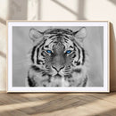 Black and White Tiger Wall Art Animal Canvas Print