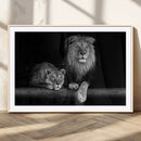Lion Family Wall Art Canvas Print – Framed Majestic Wildlife by MyGreatCanvas | Canvas Wall Art Prints | Photo Prints & Wall Decor