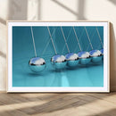 Wall Art Newton's Cradle Canvas Print, Framed Newton Cradle