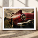 Red Classic Car Wall Art Canvas Print