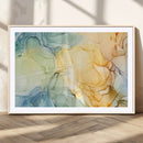 Green and Yellow Marble Fluid Effect Wall Art, Green and