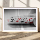 Framed Luck Poker Cards Canvas – Modern Triptych Wall Art,