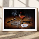 Whiskey Cigar Wall Art Canvas Print Kitchen Wall
