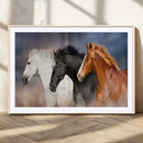 Animal Wall Art Three Horses Farmhouse Art Canvas, Framed by MyGreatCanvas | Canvas Wall Art Prints | Photo Prints & Wall Decor