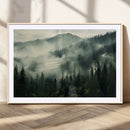 Captivating Misty Forest Wall Art Premium Canvas Print a