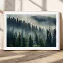 Captivating Misty Forest Wall Art Premium Canvas Print a