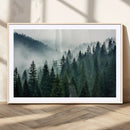 Captivating Misty Forest Wall Art Premium Canvas Print,