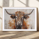 Vintage Scottish Highland Cow Cattle Art, Scottish Highland