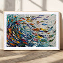 Modern Abstract Fish Shoal Wall Art Canvas Print, Colorful by MyGreatCanvas | Canvas Wall Art Prints | Photo Prints & Wall Decor