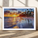Serene Beach Sunset Wall Art Canvas- Coastal Seascape Print