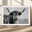 Texas Highland Cow Longhorn Canvas Print - Rustic Farmhouse by MyGreatCanvas | Canvas Wall Art Prints | Photo Prints & Wall Decor