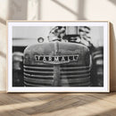 Vintage Farmall Tractor Wall Art Canvas Print, Rustic