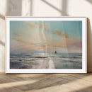 Abstract Ocean Wall Art -  Boat Wall Art Canvas Print