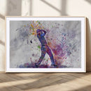 Watercolor Golf Swing Wall Art Canvas Print | Vibrant