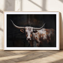 Texas Longhorn Wall Art Canvas Print | Western Ranch Decor |